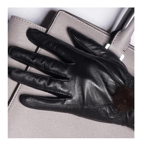 恒源祥女款羊皮单手套